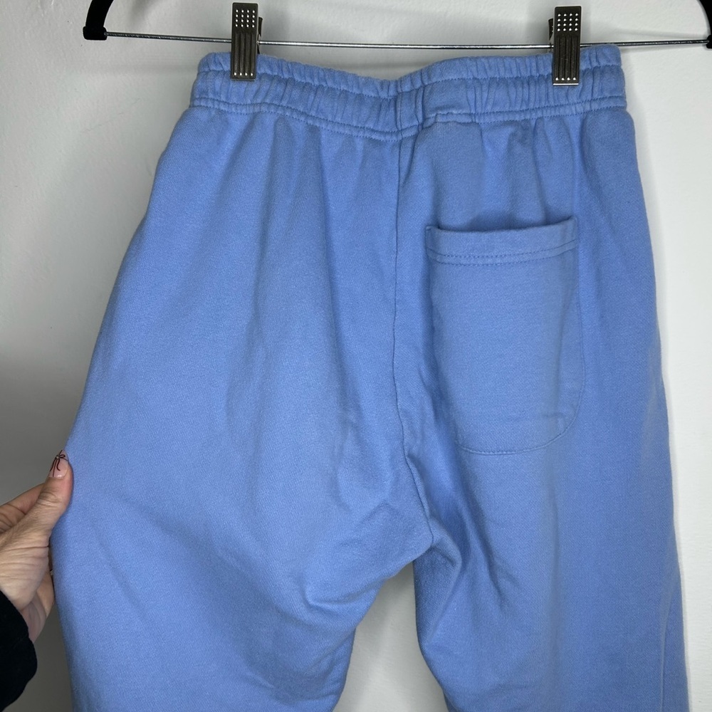 Acmé de la vie AV Color Embroidery Cotton Logo Pants in Light Indigo Blue Size 0 - Picture 4 of 7